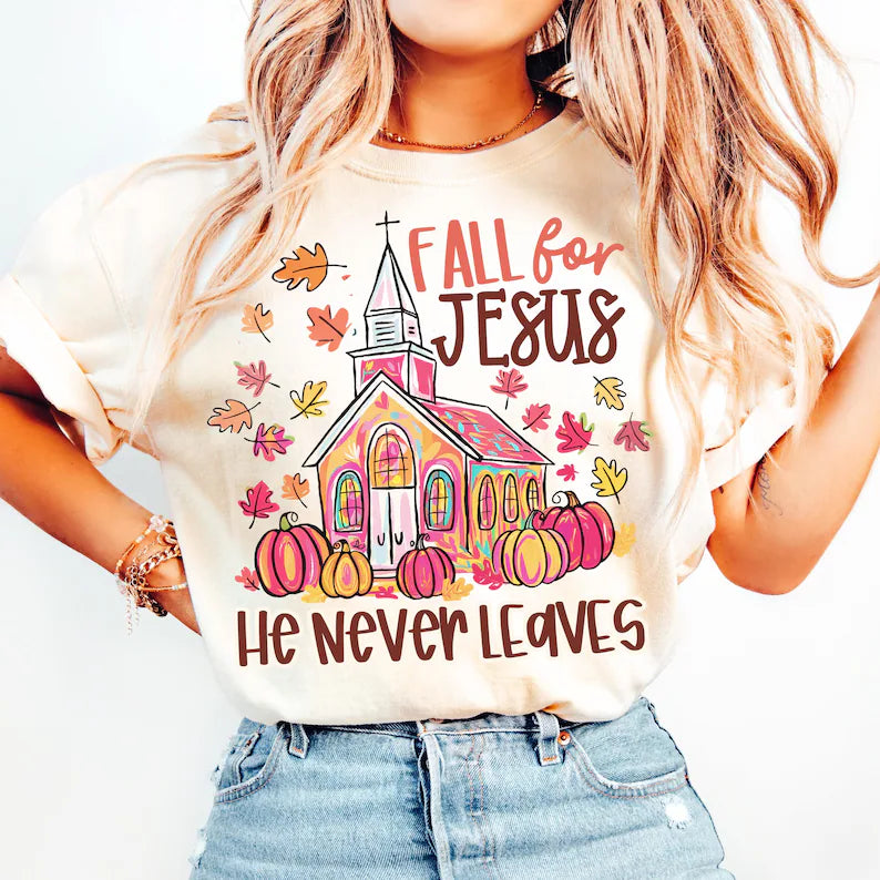 fall for jesus graphic tee