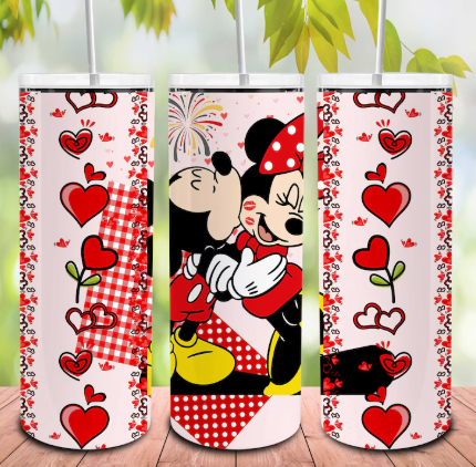 minnie mickey valentine 20oz TUMBLER