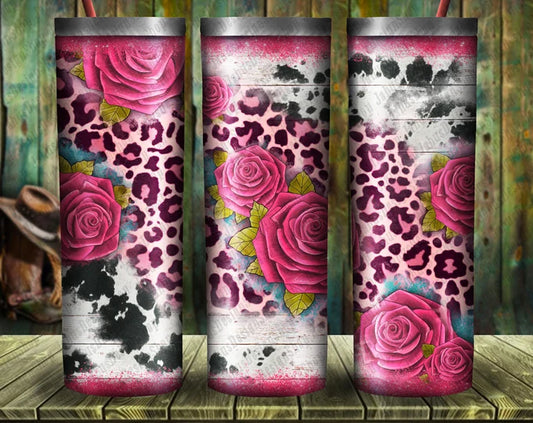 Pink Rose 20oz tumbler