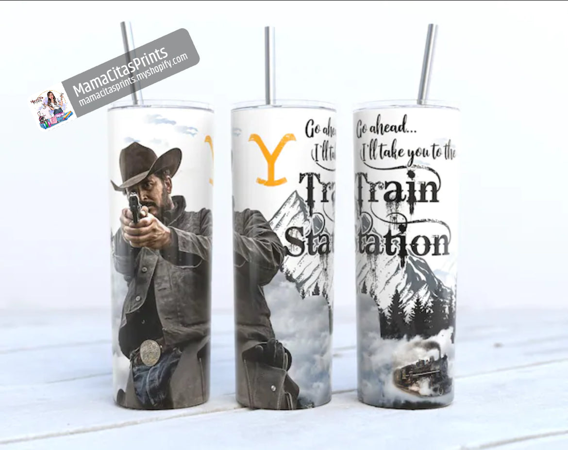 Train Station Yellowstone 20oz tumbler