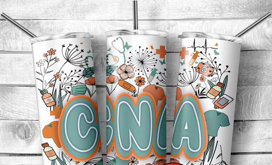 CNA floral Tumbler