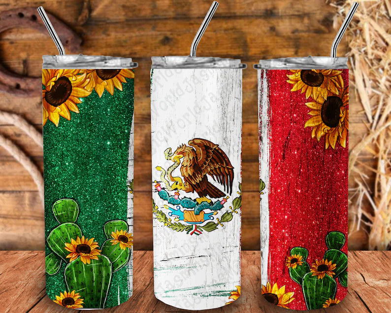 Sunflower Mex Flag Tumbler